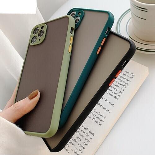 Luxury Matte Translucent Phone Cases For iPhone 12 Pro X XR XS 11 Pro Max Camera Protection Case On 6S 7 8 Plus Shockproof Cover