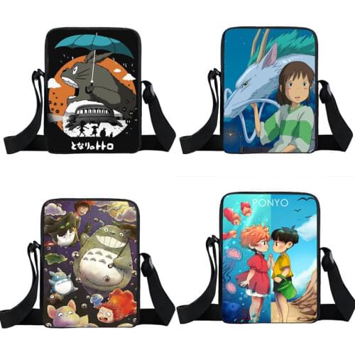 Anime Totoro / Natsume yuujinchou Mini Messenger Bag Women Handbag Girls Spirited Away Crossbody Bags