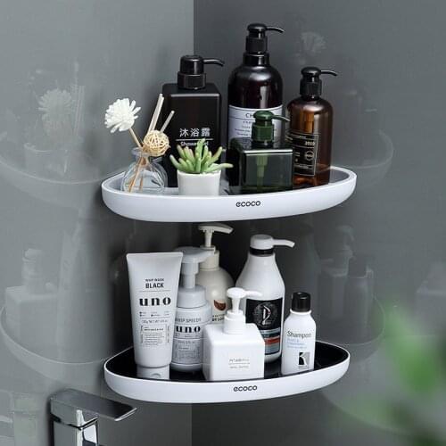 GURET Corner Storage Rack Bathroom Multifunction Storage Shelf Home Drainable Organizer For Toilet Bathroom Accessories Sets