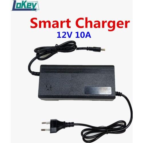 12V 10A Smart Charger Safe Quiet And Easy To Heat 4S 14.6V Lifepo4 battery Charger Plastic Case Fast Charger