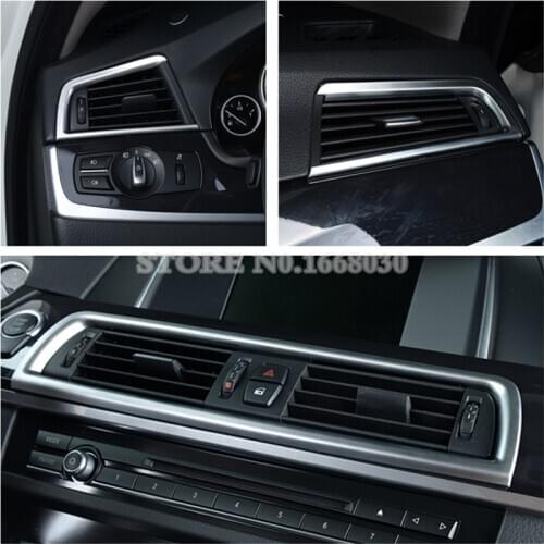 ABS Inner Console Centre & Side AC Air Vent Outlet Cover Trim For BMW 5 Series F10 F11 2011-2015 Car Decoration