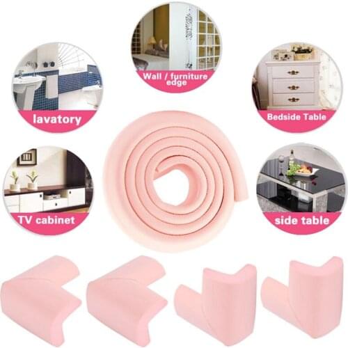 2m Foam Table Guard Anti-collision Strip Set Baby Safety Desk Edge Corner Protector for Toddler Kids Daily Protection Supplies