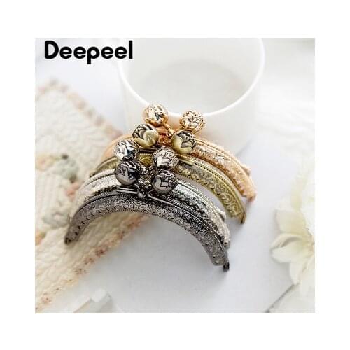 1/2/5pcs Deepeel 8.5cm Metal Frame Purse Sewing Brackets Rose Buckle Handle Coins Bags Kiss Clasp Handbag Hardware Accessories