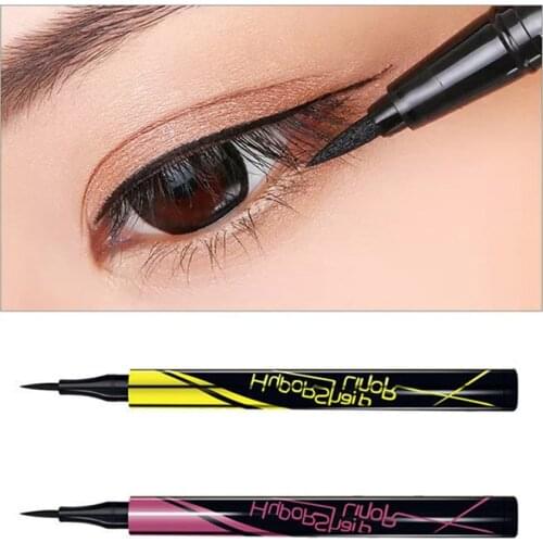 1pc Small Gold Pen Professional Black Eyeliner 24 Hours Long Lasting Waterproof Liquid Eye Liner Pencil Pen Quick-Drying TSLM1