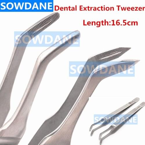 1 piece Dental Extraction Tweezer Pointed End Root Splinter Forcep Round Tip Root Tip Pick Tweezers Dental Instrument Tool