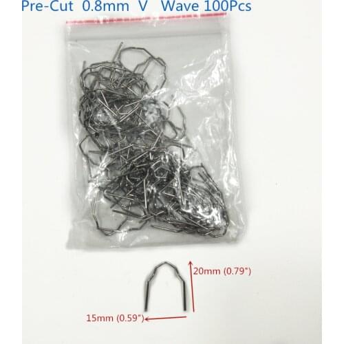 100pcs 0.8mm Corner Wave Thermal Thermo Staples Repair Kit For Hot Stapler Bumper Auto