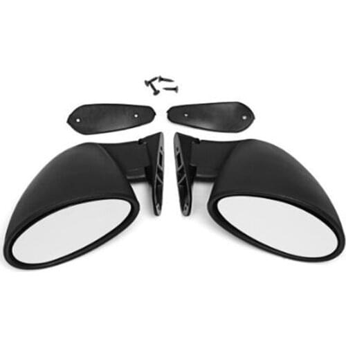 2x Universal Classic Car Door Side Wing Mirror & Gaskets Vintage Matte Black L+R fit for Nissan Qashqai Not original