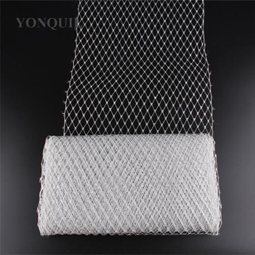 23CM Silver Birdcage Veil Netting Veiling Millinery Hat BlingBling Veil Fabric For Women Fascinator Base Material Headpiece Cap