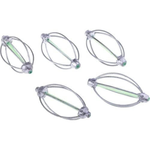 5pcs / Set Spring Fishing Feeder Carp Bait Cage Lantern Mold