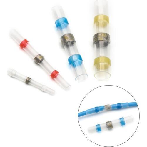 50/30/20/10/5Pcs Heat Shrink Terminals Solder Sleeve Tube Sordering Waterproof Insulated Butt Electrical Wire Connectors