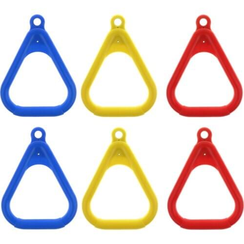 6 x Gym Playground Heavy-Duty Trapeze Swing Accs Coated Swing Rings