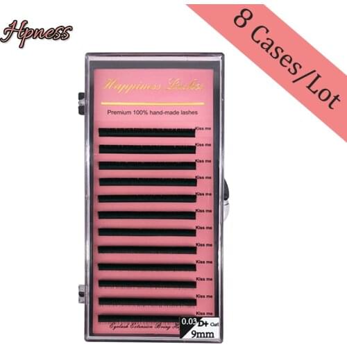 8 Trays/Lot 3D Individual Classic Black Matte Eyelash Extension Soft Natural Mink Wholesale Premium Lashes Makeup For Salon