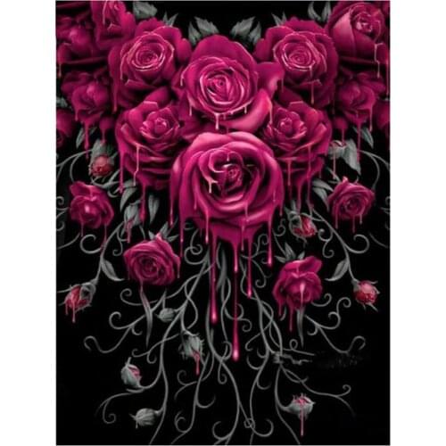 Old Street Home Full Square/Round Diamond Painting 5d Rose DIY Diamond Embroidery Mosaic Flower Handicraft Home Decor