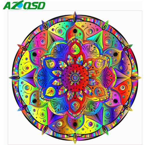 AZQSD Diamond Painting Mandala Diamond Embroidery Abstract Flowers Home Decoration Rhinestones Pictures Cross Stitch Full Kits