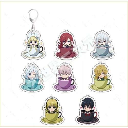 Anime Kemono Jihen Coffee Cup Series Bags Pendant Kabane Kusaka Tademaru Shiki Keychains Keyring Charm Cosplay Decorate Cartoon