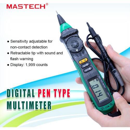 MS8211 2000 Counts Pen-Type Digital Multimeter with NCV Handheld Meter DMM Non-contact Voltage NCV Detector Multitester