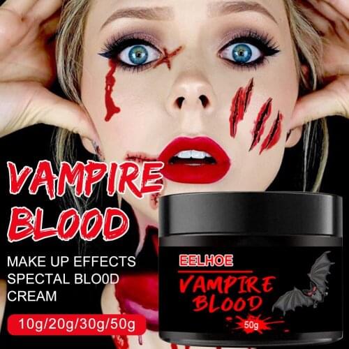 Dalloween Decor Realistic Fake Blood Plasma Cream Halloween Artificial Fake Blood Scary Makeup Props for Halloween Cosplay Party