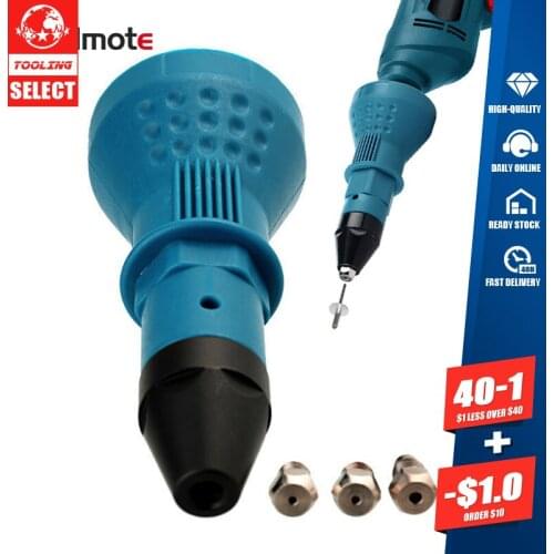 Realmote Electric Pull Rivet Gun Adapter Riveting Tool Cordless Drill Insert Nut For Blind 2.4 To 4.8mm