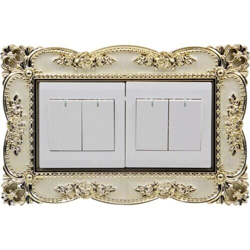 176 European double Switch paste Acrylic plastics Switch sleeve Double socket Decoration paste protective cover