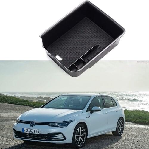 Car Organizer Box for VW Volkswagen Golf 8 MK8 CD1 GTI GTE 2020 2021 Central Armrest Storage Container Tray Interior Accessories
