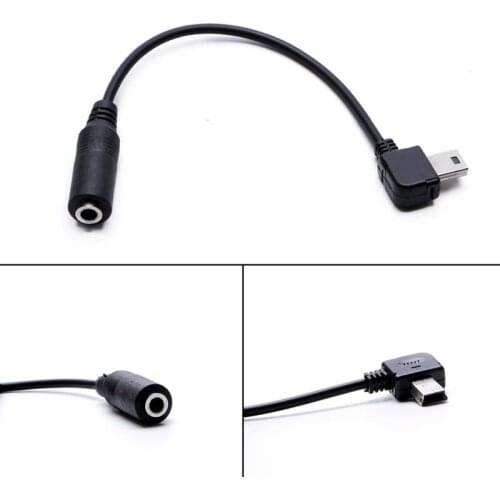 H7JA 3.5mm Mini USB Microphone Mic Adapter Cable for gopro Hero 3 3+ 4 Camera