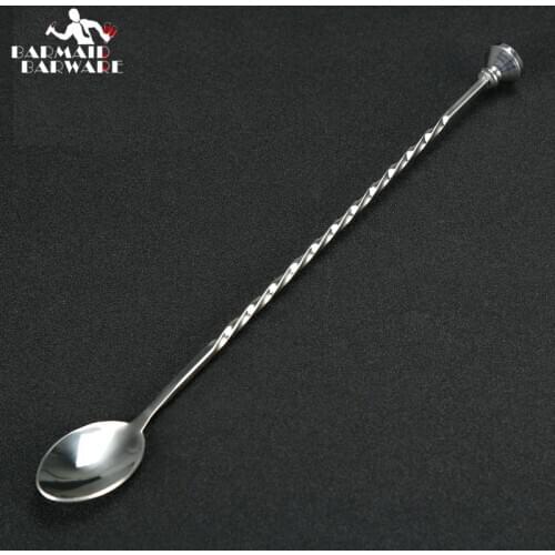 29cm Stainless Steel Cocktail Bar Spoon Spiral Pattern Bar Teadrop Spoon Stir Spoon Bar Tool Bartender Tools