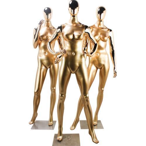 Best Quality Customized Women Model Gold Plating Mannequin Hot Sale