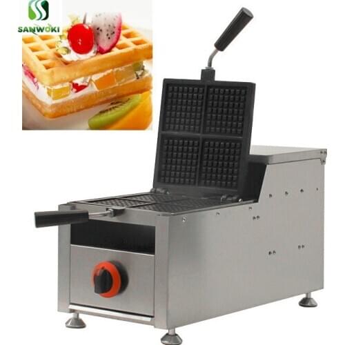 Commercial LPG gas Belgium waffle maker machine 4pcs square muffin making machine egg cake baker machine waffle iron machine