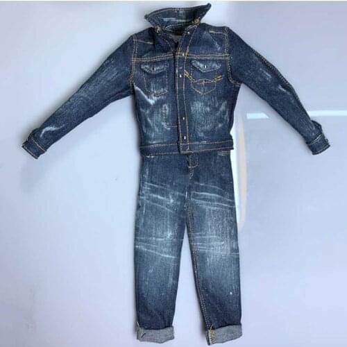 1:6 male doll model clothing handsome sunshine denim clothing suit blue section 12 inch male doll available