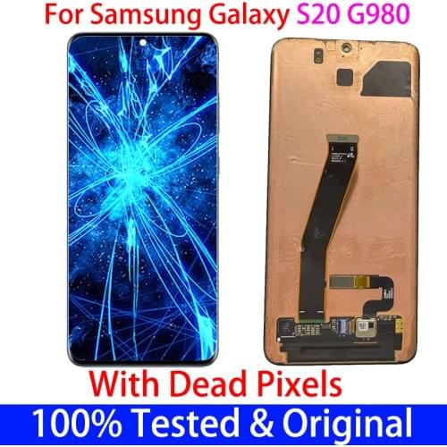 6.2" Original LCD For Samsung Galaxy S20 G980 G980F G980F/DS With a Dot Display + Touch Screen Digitizer with Frame Assembly