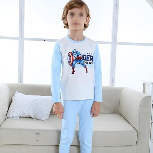 Disney Autumn Winter Pajamas For Children Cartoon Kids Pajamas Cotton Comfortable Boys Girls Clothes Pajama Childrens clothes