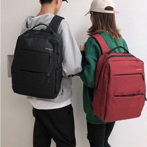 Backpack simple usb charging backpack men and women casual business computer bag backpack triple Fashion schoolbag high quality