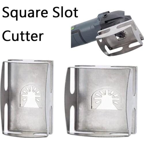 Square Slot Cutter Woodworking Tenon Milling Cutter Tool Rectangle Drill Universal Open-Back Socket Hole For Electric Drilling