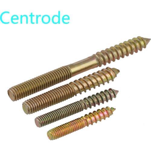 Double End Self tapping Screws Sharp-tailed Double Headed Tapping lengthen Screw Furniture Connectors grub screw M6M8 2pcs