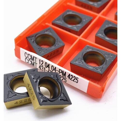 CCMT120404 CCMT120408 PM 4225 Carbide Insert Cutter CNC Lathe Metal Internal Turning Tool Wholesale CCMT 120404 120408 PM4225