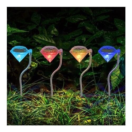 Stainless Steel Outdoor Solar Lawn Lamp LED Solar Garden Lights Waterproof Spotlight Garden Decoractive LED Solar Pathway Yard