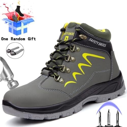 High Quality Winter Boots Men Steel Toe Shoes Work Boots Men Puncture Proof Work Safety Boots Indestructible Safety Shoes Work