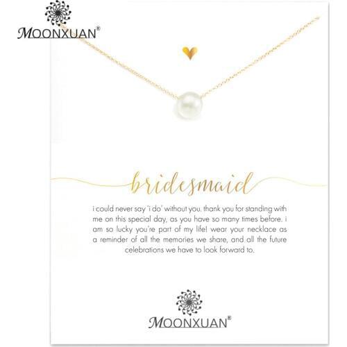 Bridesmaid Pearl Gold Sliver Chain Necklace Women Jewelry Choker Collares De Moda 2019 Collier Collar Kolye Ketting Chains Femme