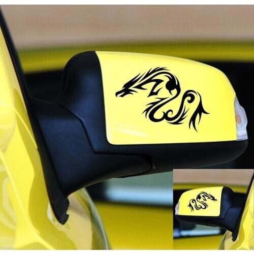 2PCS Car Dragon Flame Tribal Wing Mirror Decal Fun Unique Motorcycle Vinyl Sticker Modern Decal