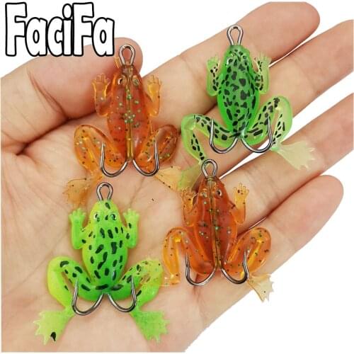 4pcs Sinking Frog Soft Lure 3.8g Fishing Artificial Bait Soft Fishing Lure Anzois Para Pesca Sabiki Rigs