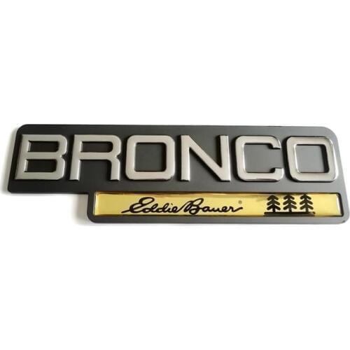 50PCS/LOT Without 2prongs on Back ABS Bronco Eddie Bauer Auto Emblem Badge Sticker Embleme Emblema
