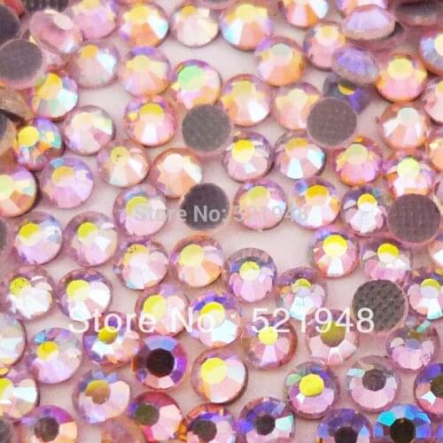 AAA Grade SS10(2.7~2.9mm) LT Pink AB DMC Hotfix Rhinestones 288 pcs Hot Sale