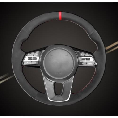 Car Braiding On The Steering Wheel Cover for Kia K5 Optima Cee'd Ceed 2019 Forte Cerato (AU) 2018-2019 Auto Covers Car-styling