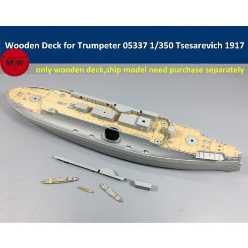 1/350 Scale Wooden Deck for Trumpeter 05337 Russian Tsesarevich Battleship 1917 Model Kits