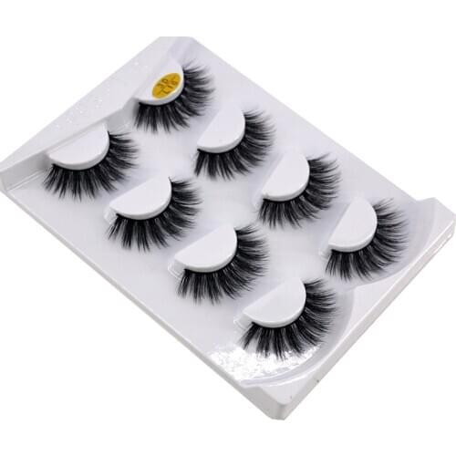 HBZGTLAD New 4 pairs natural false eyelashes fake lashes long makeup 3d mink lashes eyelash extension mink eyelashes for beauty