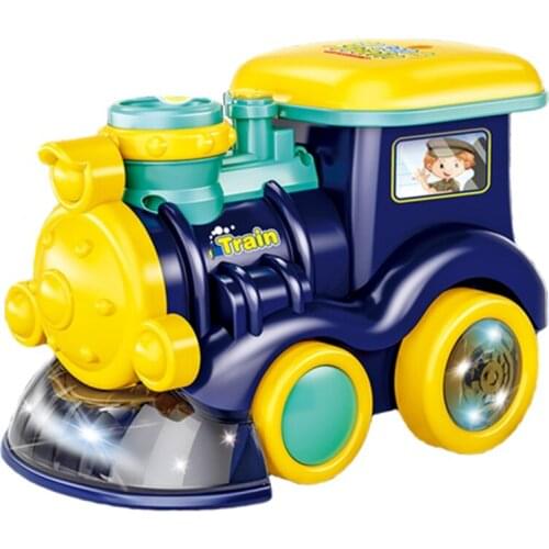 Bubble Blowing Toy Train with Lights and Sound - Moving Bump and Go Steam Locomotive for Kids for Boys and Girls