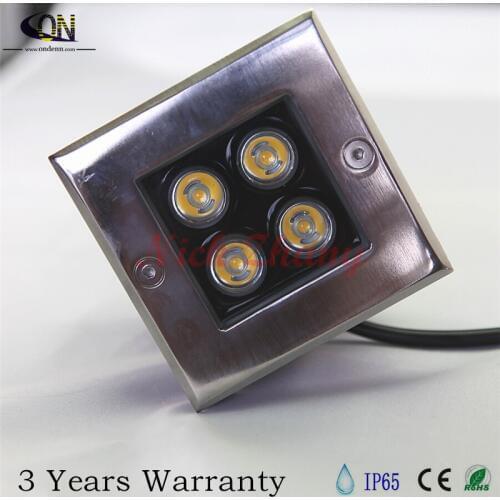 12pcs 4w Square led underground light AC85-265V DC12V Cool/Warm White bar/stage/garden floor outdoor lighting