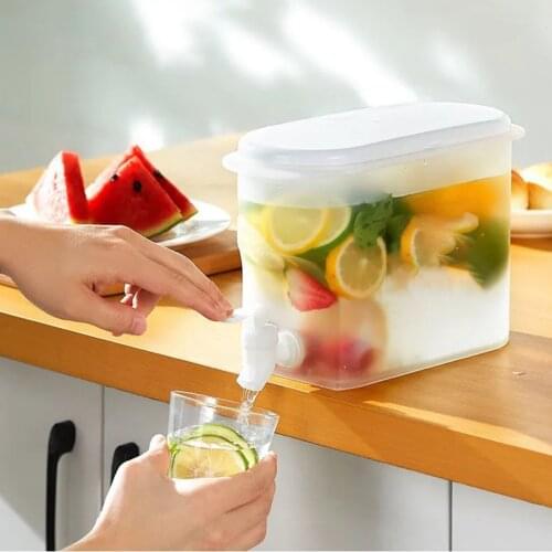 3.5L Cold Kettle with Faucet Beverage Dispenser Cold Drinks Beer Dispenser Juice Bucket Large Capacity Ice Water Jug Teapot