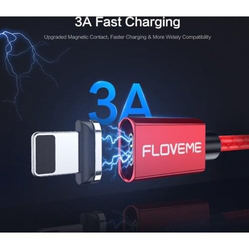 3A Magnetic USB Cable For IPhone For Xiaomi Samsung Huawei Type C Cable LED Fast Charging Data Charge Micro USB Cable Cord Wire