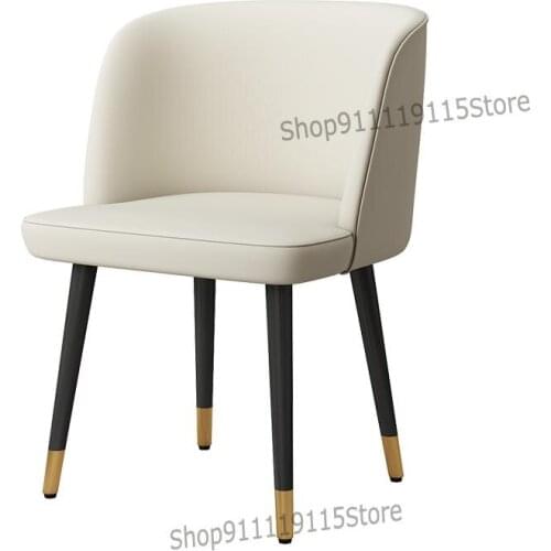 Nordic Light Luxury Dining Chair Modern Simple Small Family Net Red Leisure Back Chair Restaurant Leather Chair 140